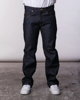 Dark blue jeans (front view)