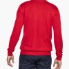 Stacy Adams modern fit sweater in red, back view