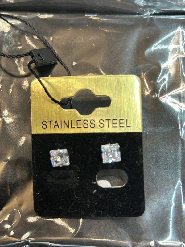 Iced Carat Silver Stainless Earring