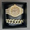 Iced Carat Gold Watch Set