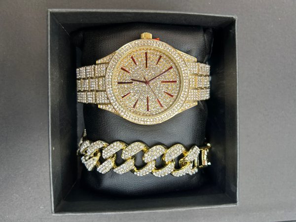 Iced Carat Gold Watch Set