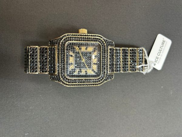 Iced Carat Black Watch Set
