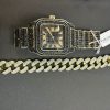 Iced Carat Black Watch Set