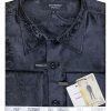 Black Statement Clothing branded, regular fit paisley dress shirt